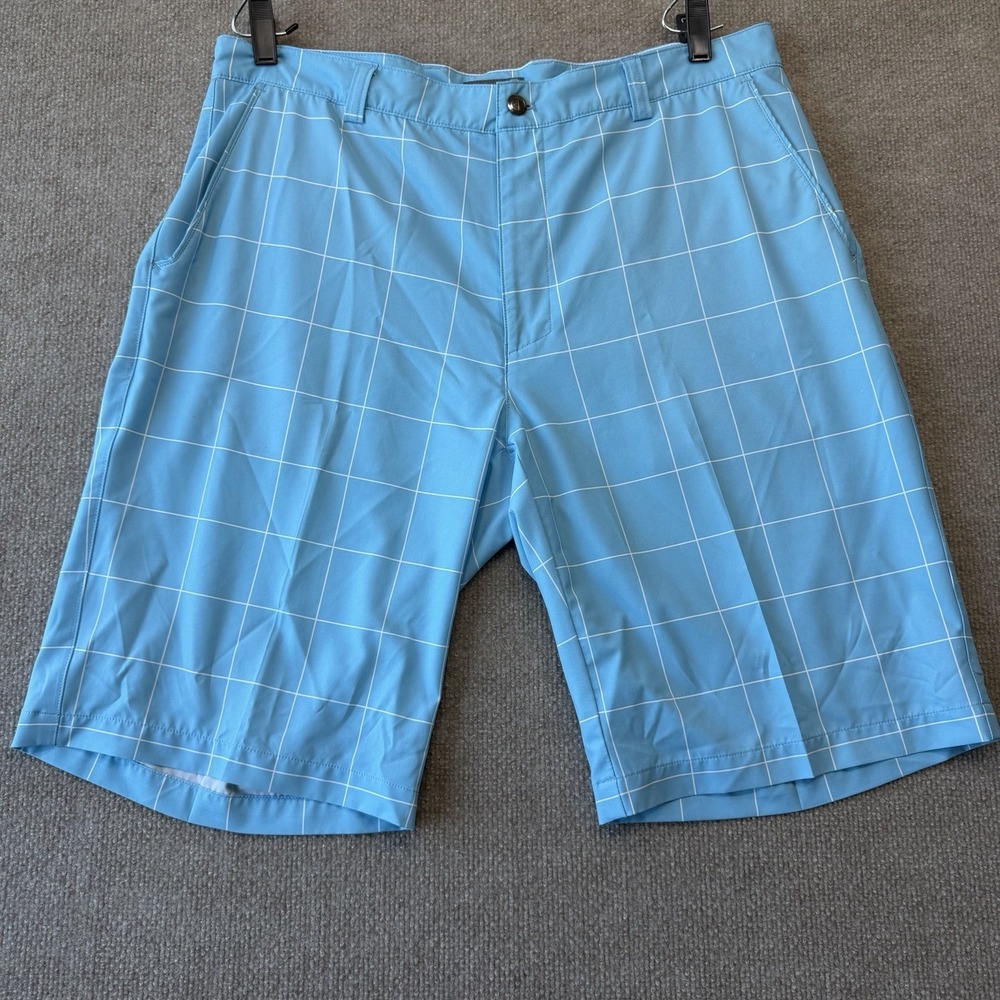 Peter Millar Men's Shackleford Hybrid Short Men's 36 Blue Water Wicking Golf